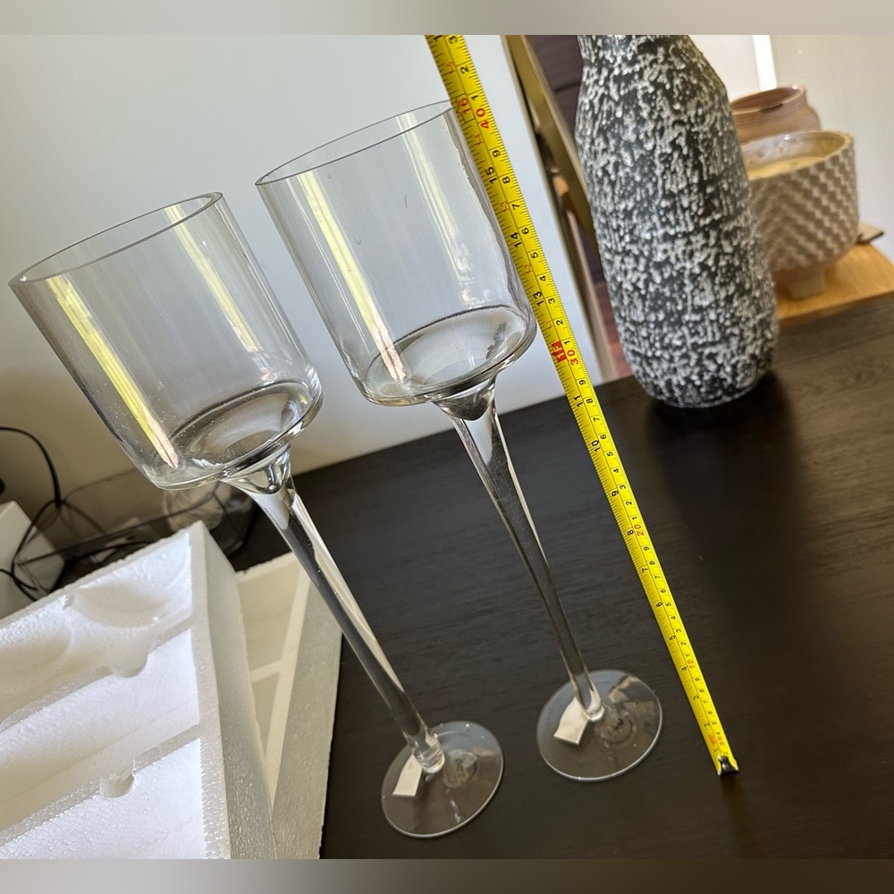Set of Two‎ 16” Glass Votive Holders - Picture 6 of 6